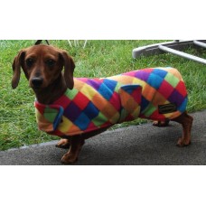 Dachshund Printed Double Fleece dog coat